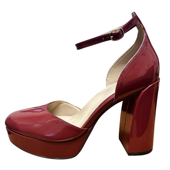 Naturalizer 27 Edit 6.5M Mauve Pink Patent Leather Comfort Office Platform Pumps - Picture 4 of 11